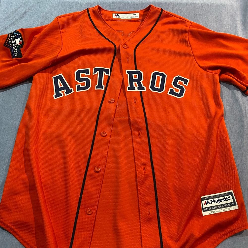 2019 World Series Majestic Orange Correa Astros Jersey Athletic Top